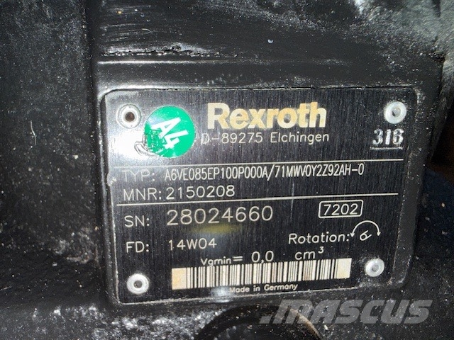 Rexroth HYDRAULIC MOTOR A6VE085EP100P000A Hidráulica