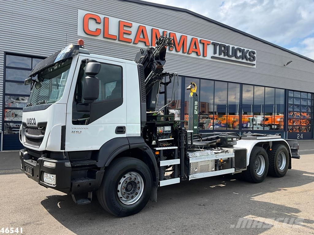 Iveco Trakker AD410T 6x4 Euro 6 Hiab 18 Tonmeter laadkra شاحنات الرافعات الخطافية
