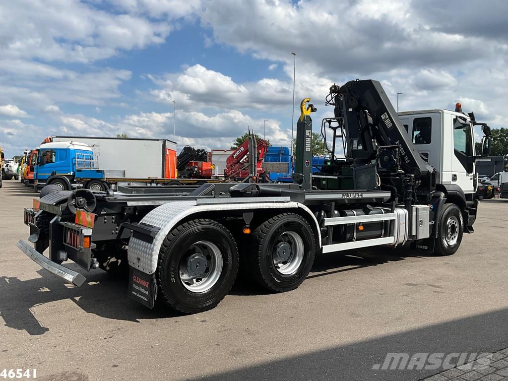 Iveco Trakker AD410T 6x4 Euro 6 Hiab 18 Tonmeter laadkra شاحنات الرافعات الخطافية