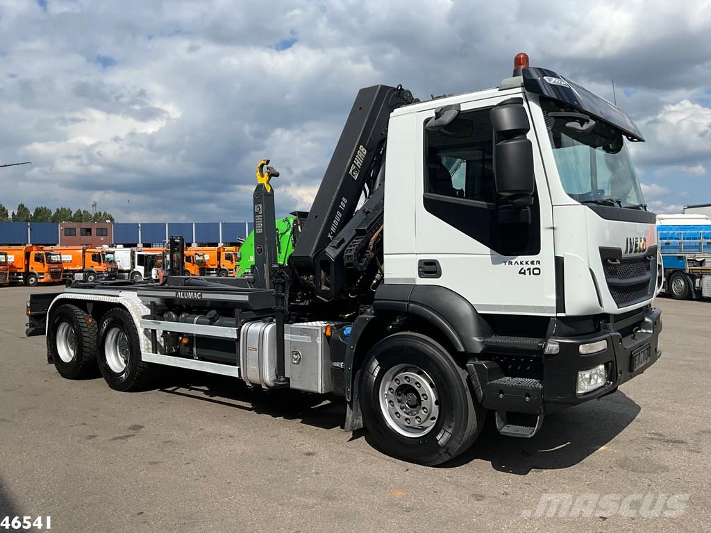 Iveco Trakker AD410T 6x4 Euro 6 Hiab 18 Tonmeter laadkra شاحنات الرافعات الخطافية