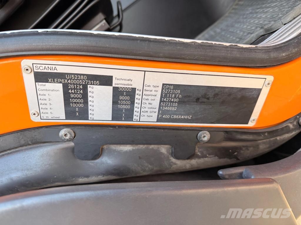 Scania P400 6x4 / Kipper / Retarder / Fassi F235AXP.24 / Самоскиди