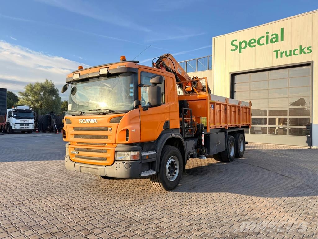 Scania P400 6x4 / Kipper / Retarder / Fassi F235AXP.24 / Самоскиди