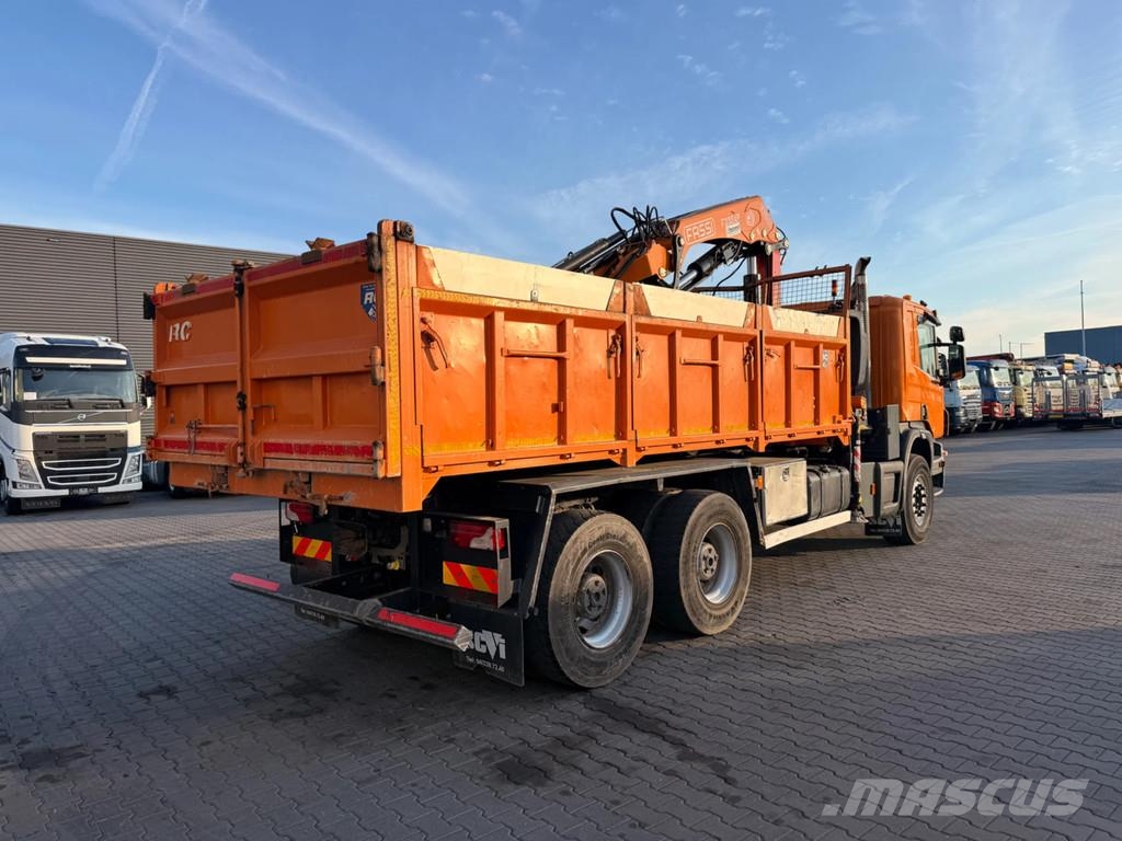 Scania P400 6x4 / Kipper / Retarder / Fassi F235AXP.24 / Самоскиди
