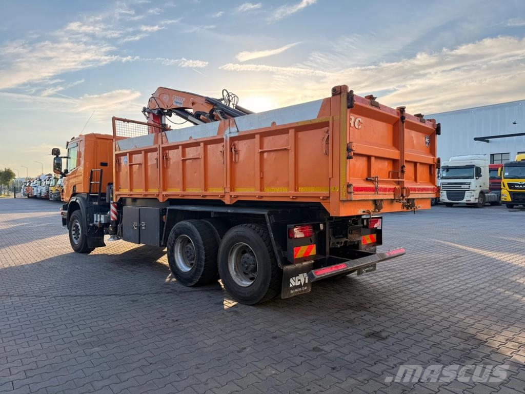Scania P400 6x4 / Kipper / Retarder / Fassi F235AXP.24 / Самоскиди