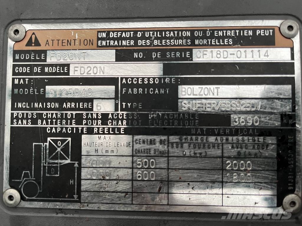 Mitsubishi FD20NT V-4212 IO Diiseltõstukid