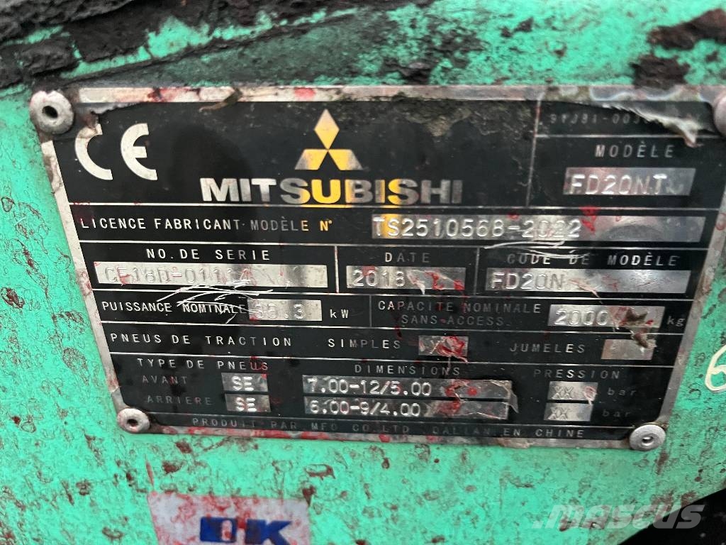 Mitsubishi FD20NT V-4212 IO Diiseltõstukid