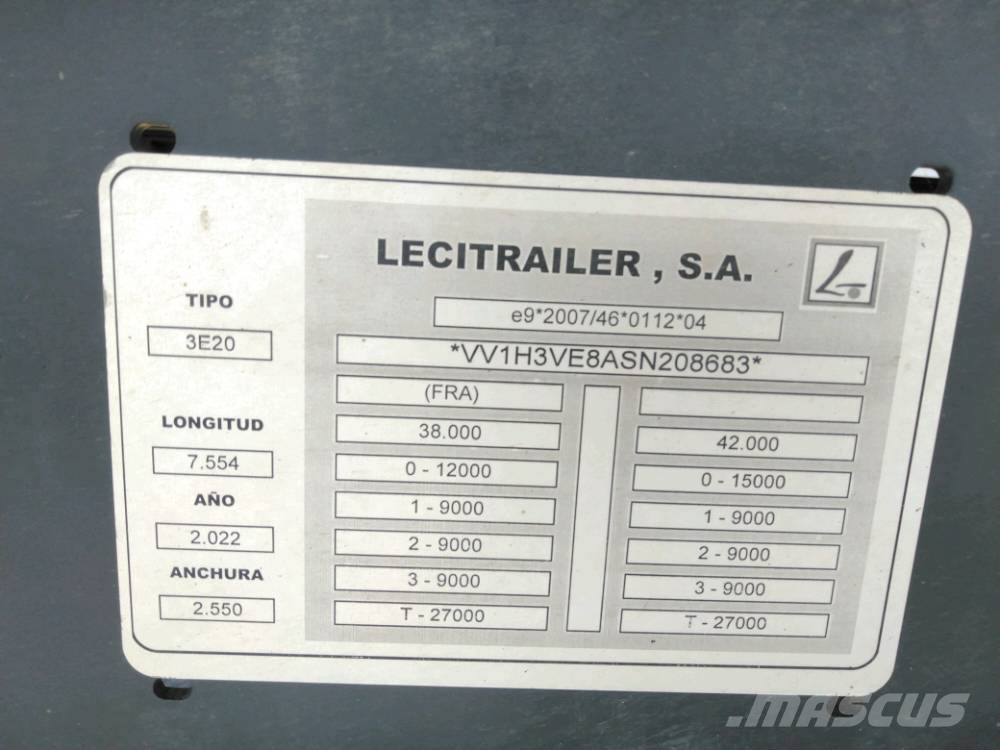 Lecitrailer 3VE8AS أنواع أخرى من أنصاف المقطورات