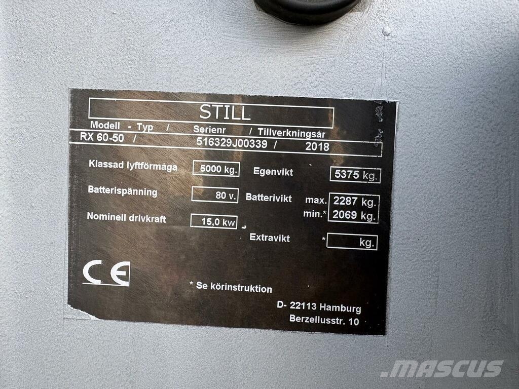 Still RX60-50 Electric forklifts