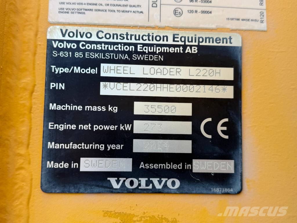 Volvo L 220 H Cargadoras sobre ruedas