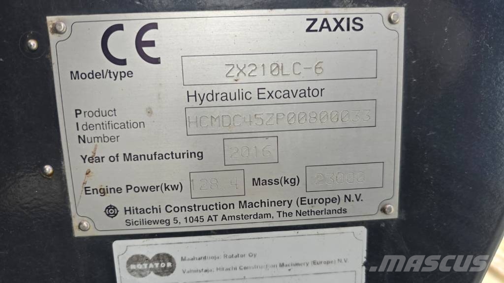 Hitachi ZX 210 LC-6 履带挖掘机