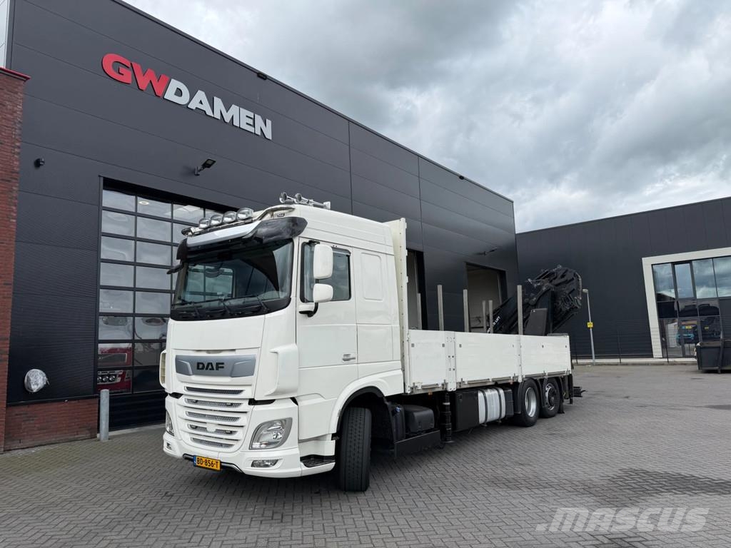 DAF XF 450 6x2 HMF 3220 K6+Fly jib ,Winch Euro 6D A/T 크레인