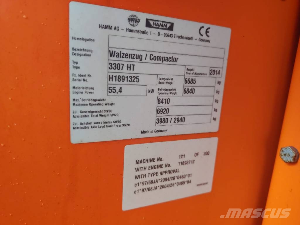 Hamm 3307 HT Грунтові котки