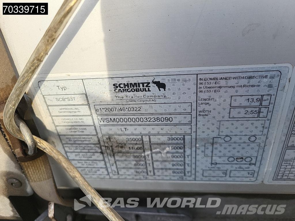Schmitz Cargobull SCB*S3T 3 axles Sliding Roof Curtainsiderauflieger