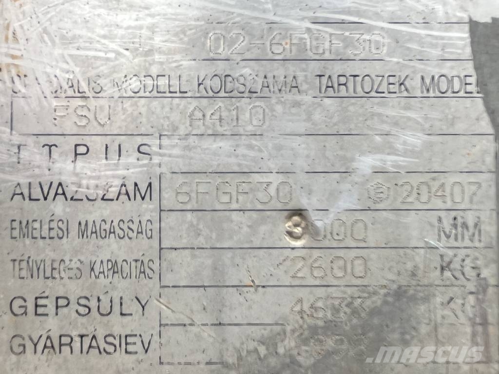 Toyota 6FGF30 /02/ V-4268 IO Газовые погрузчики