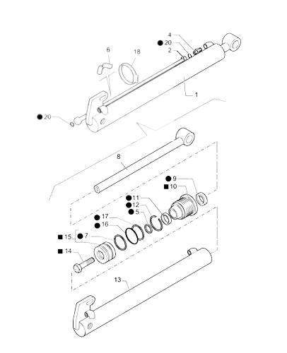 New Holland Set garnituri - 87606688 Hydraulics