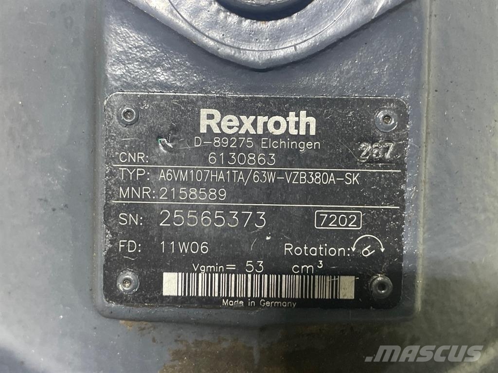 Atlas MH180-6130863-Rexroth A6VM107-Drive motor/Rijmotor Hidraulice