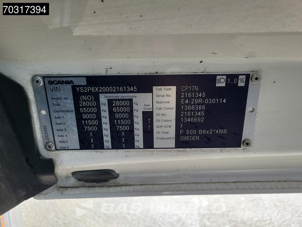 Scania P500 P 6X2 Full Air Zepro 2500kg Ladebordwand Lift Vaihtolava-autot