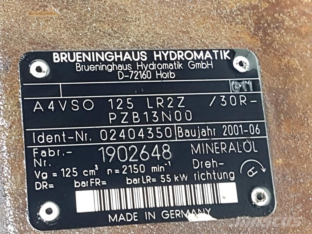 Brueninghaus Hydromatik A4VSO125LR2Z/30R-R902404350-Drive pump/Fahrpumpe Hydraulics