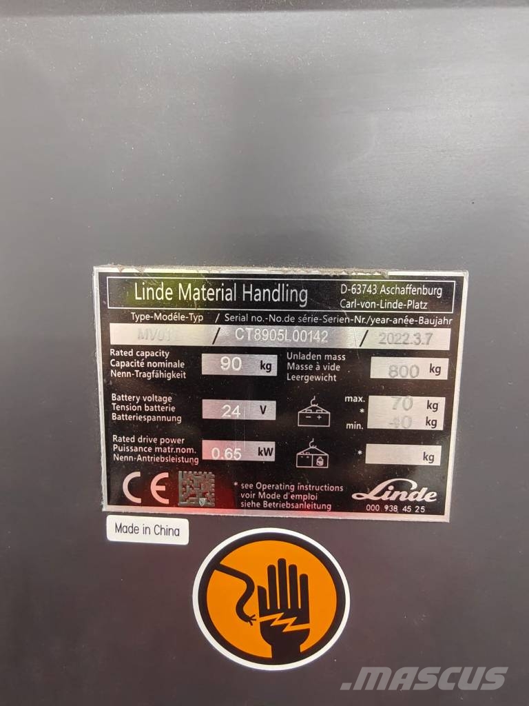 Linde MV 01 Srednopodizni komisioni viličar