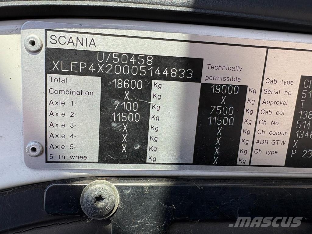 Scania P230 + 3 PEDALS + 19t + LOADLIFT 1500 KG Camiones de caja de lona