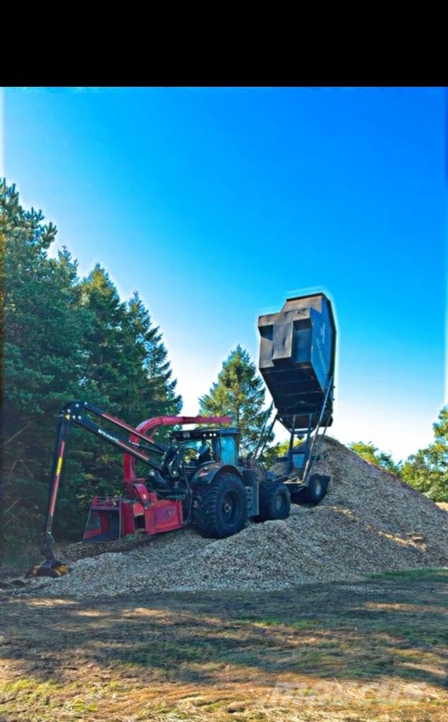 TP 400 flishugger inkl. traktor Valtra S394 og vogn Haketuskoneet