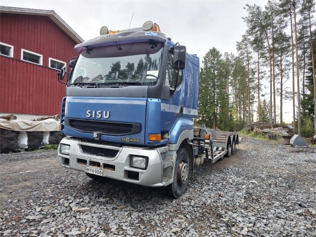 Sisu 12E480 Forest machine transport trucks