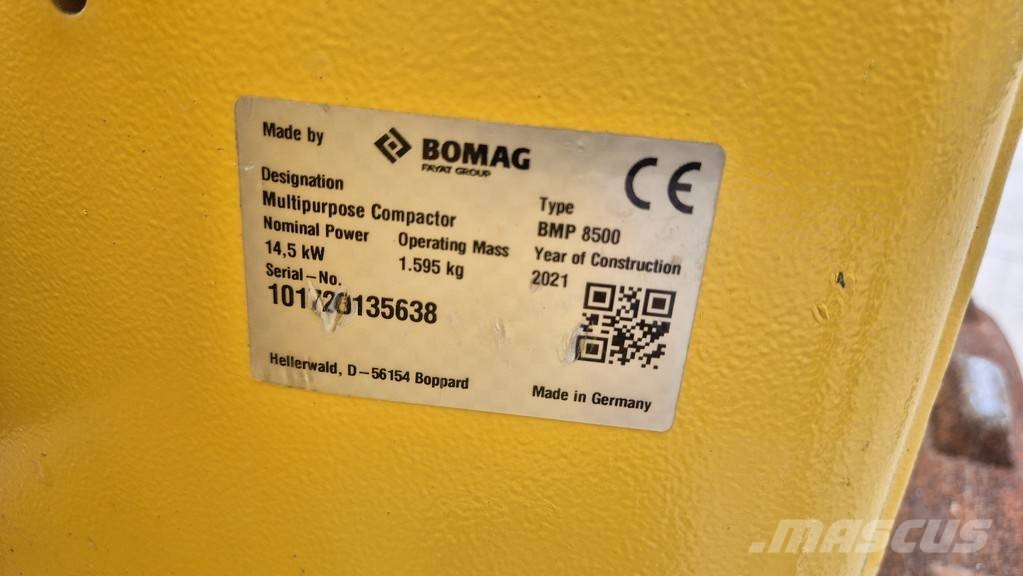 Bomag BMP8500 - YEAR 2021 - 180 WORKING HOURS مداحل ثنائية الاسطوانة