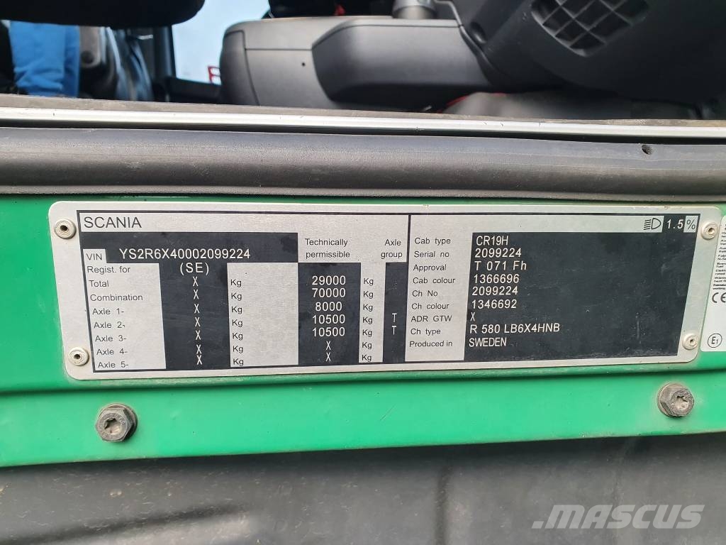 Scania R 580 Kamioni za drva Šticari