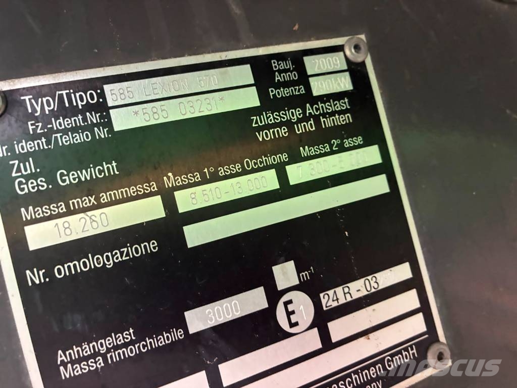 CLAAS LEXION 570 TT RISO Sklízecí mlátičky