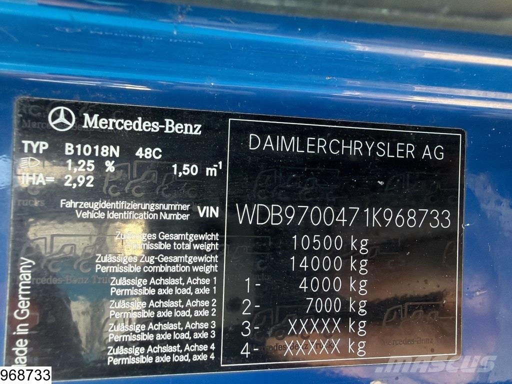 Mercedes-Benz Atego 1018 MBB Bakwagens met gesloten opbouw