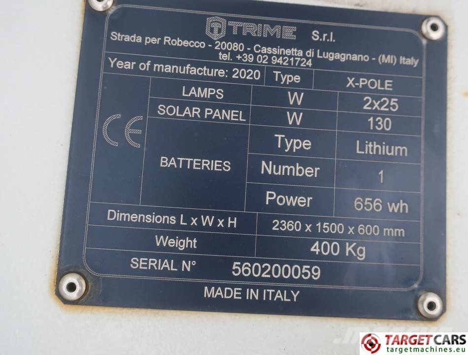 Trime X-Pole Solar Panel 50W Led Tower Light 조명타워