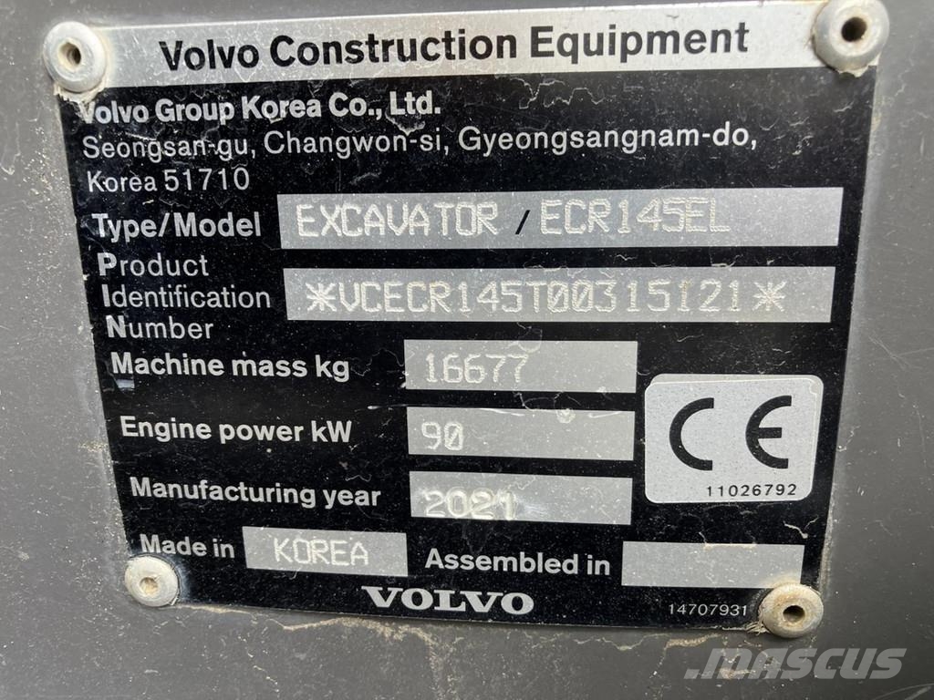 Volvo ECR 145 EL Excavadoras de cadenas