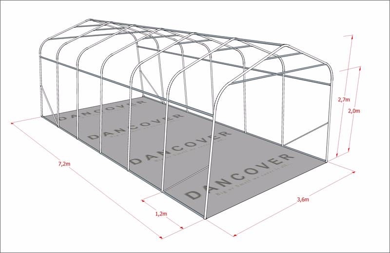 Dancover Portable Garage PRO 3,6x7,2x2,68m PVC, Lagertelt Muut koneet