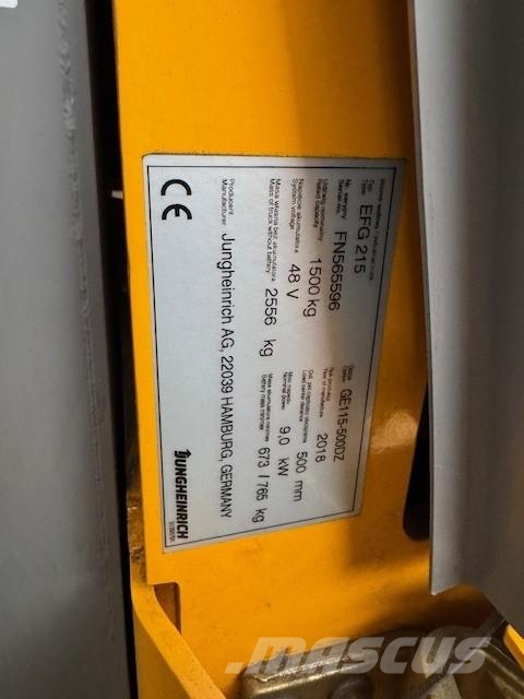 Jungheinrich EFG 215 Li-Ion شاحنات ذات رافعات شوكية تعمل بالكهرباء