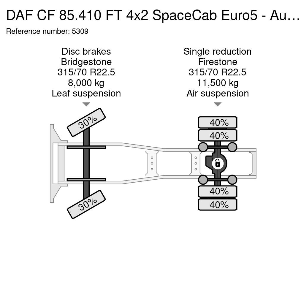 DAF CF 85.410 FT 4x2 SpaceCab Euro5 - Automatic - Air 트랙터 유닛