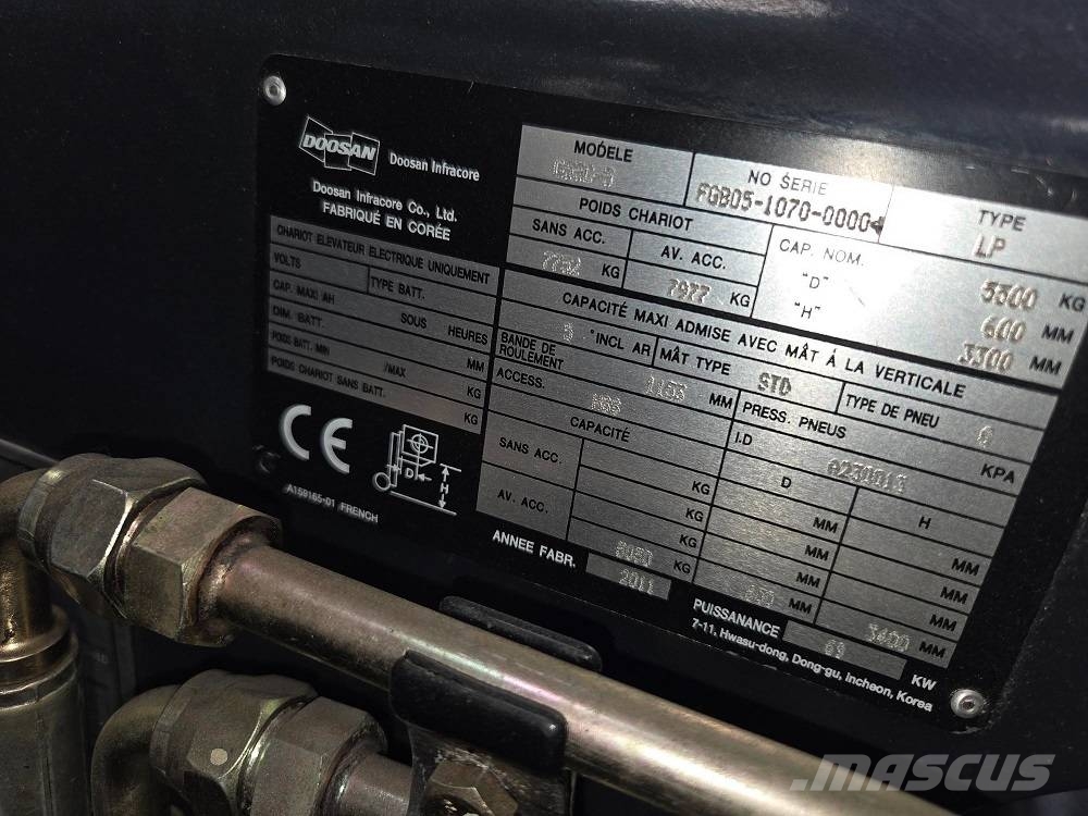 Doosan G 55 C-5 LPG (dujiniai) krautuvai