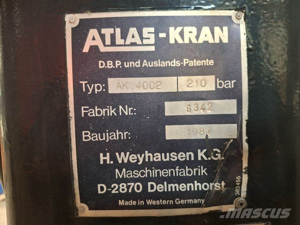 Atlas AK 4002 Loader cranes