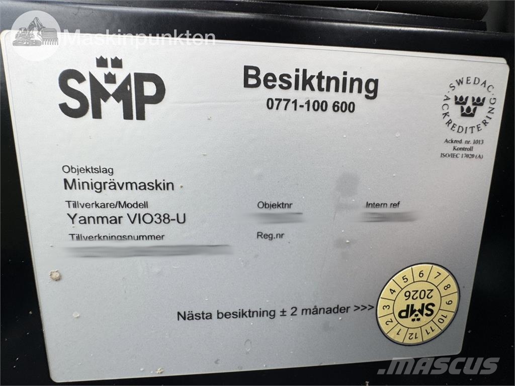 Yanmar VIO38-U Εκσκαφάκι (διαβολάκι) < 7t