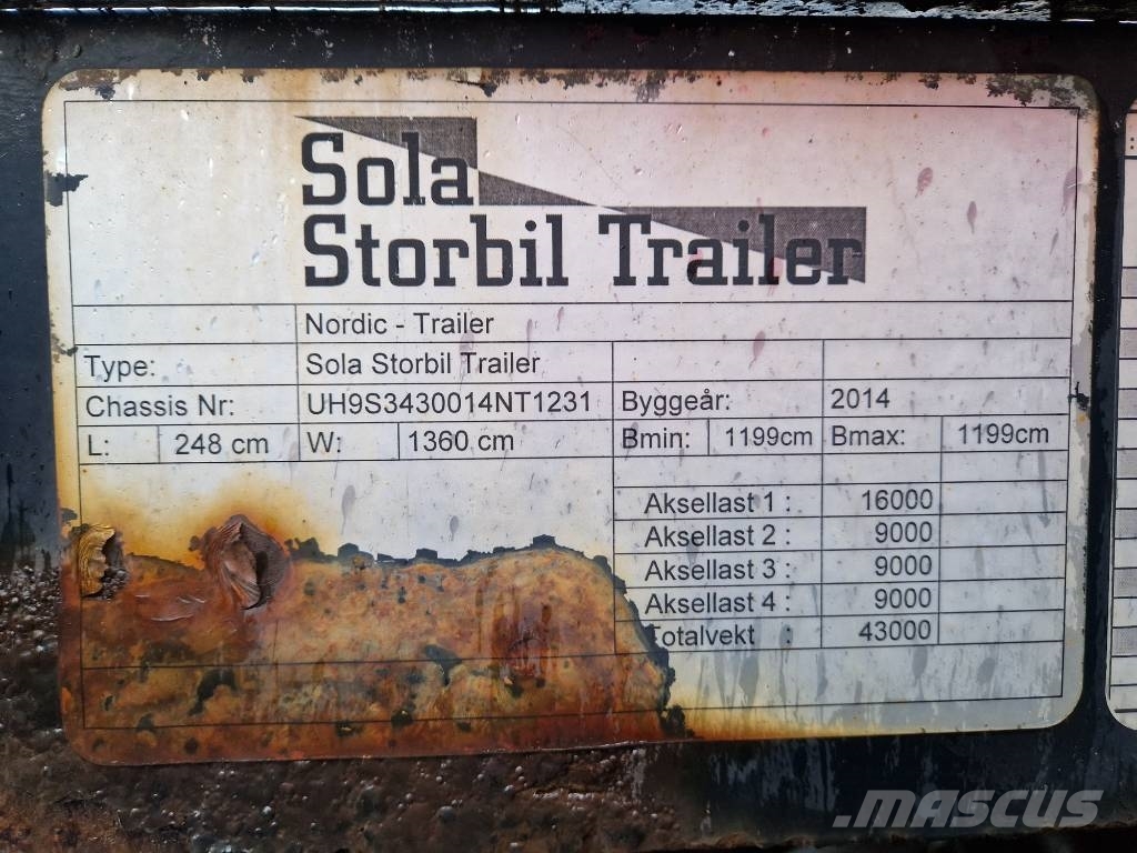 Nordic Trailer Rettsemi نصف مقطورات مسطحة / مفصلية الجوانب