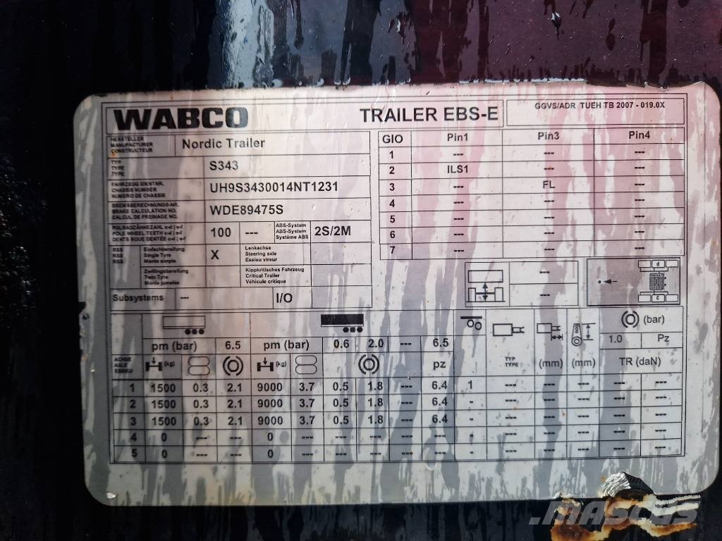Nordic Trailer Rettsemi نصف مقطورات مسطحة / مفصلية الجوانب