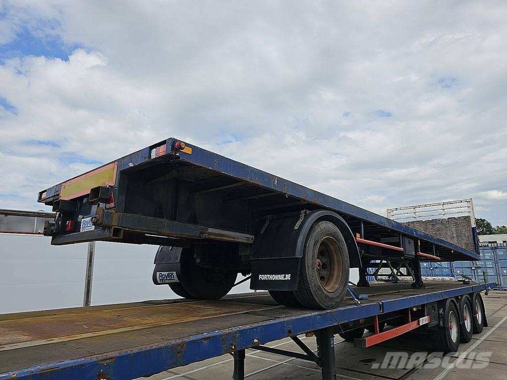 Varmo 1 AXLE PLATFORM FORKLIFT CONNECTION نصف مقطورات مسطحة / مفصلية الجوانب