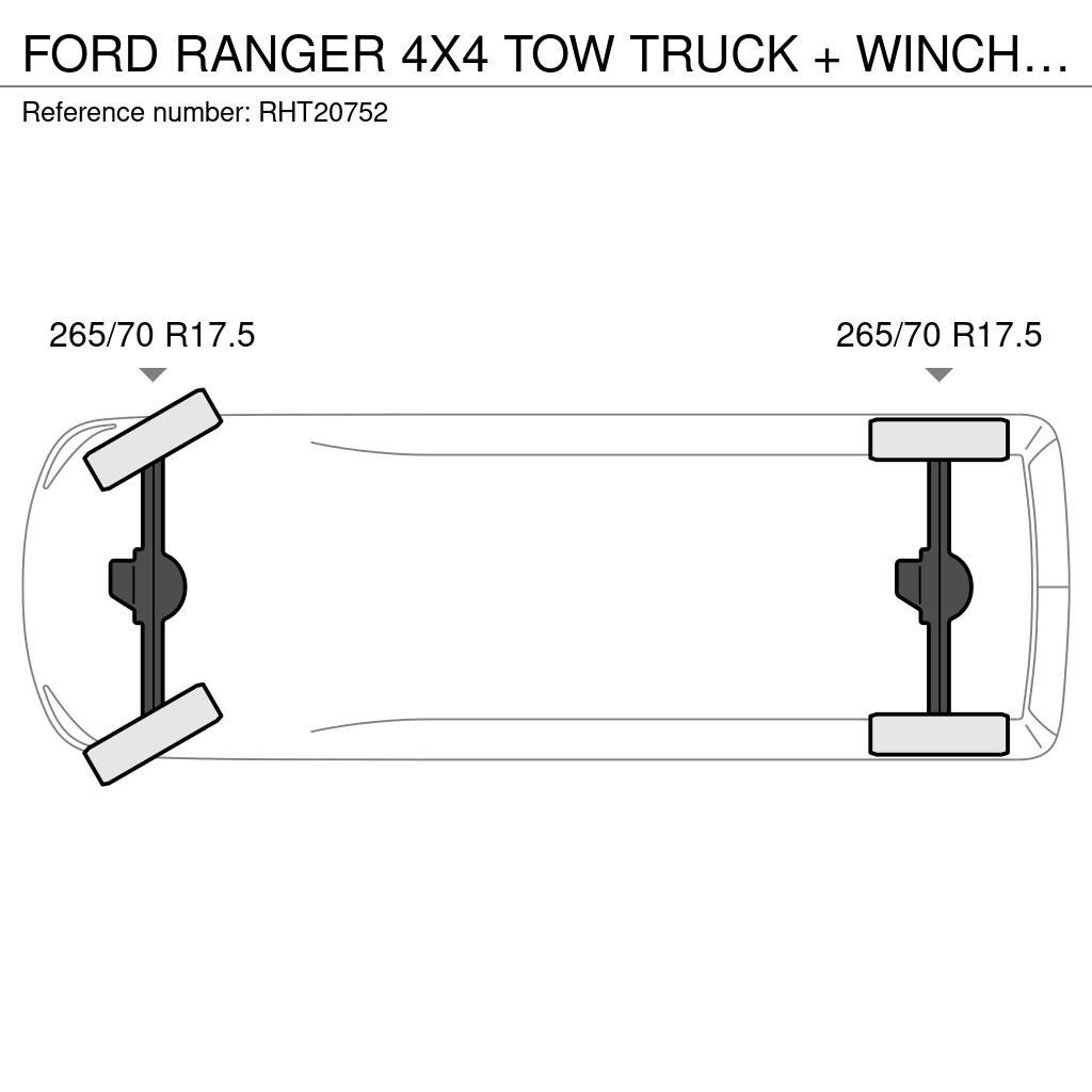 Ford Ranger 4X4 TOW TRUCK + WINCH + REMOTE - EURO 6! Vyprošťovací vozidla