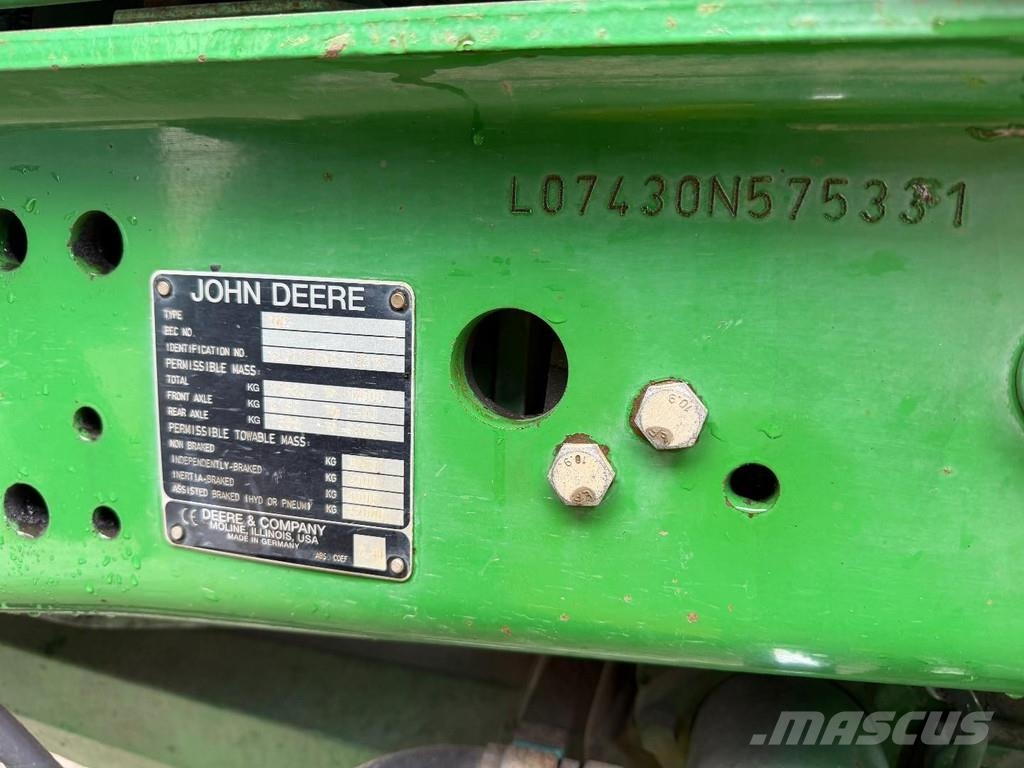 John Deere 7430 Excellent condition الجرارات