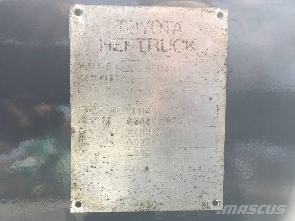 Toyota 5 FD 40 V-2921 OB Dieselové vozíky