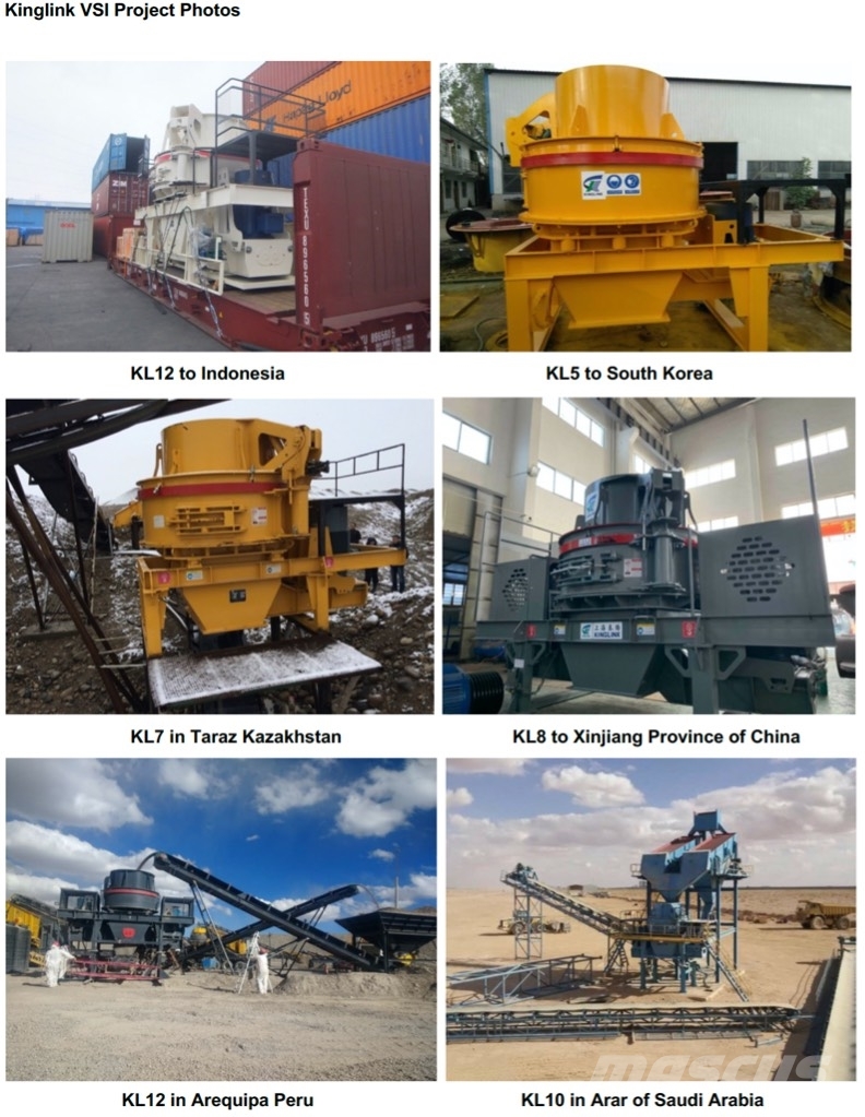 Kinglink VSI vertical shaft stone impact crusher Drupinātāji