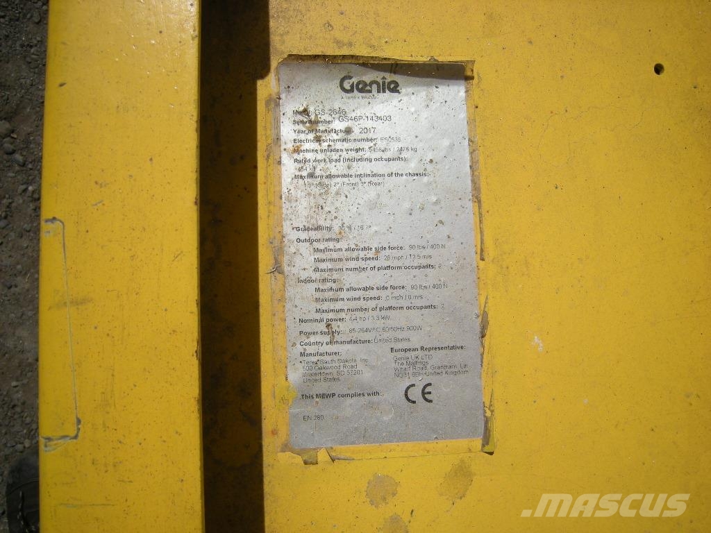 Genie GS 2646 (ID3403) Platforme foarfeca