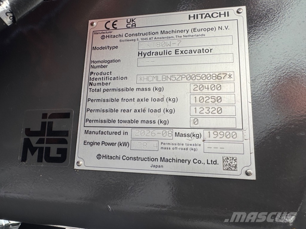 Hitachi ZX 180 W-7 Bageri točkaši