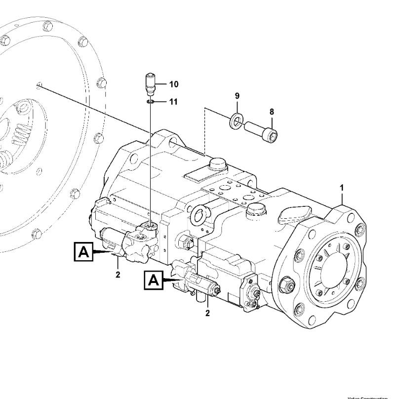 Volvo EC300D EC350D Main Pump 14632316 K5V160DT 트랜스미션