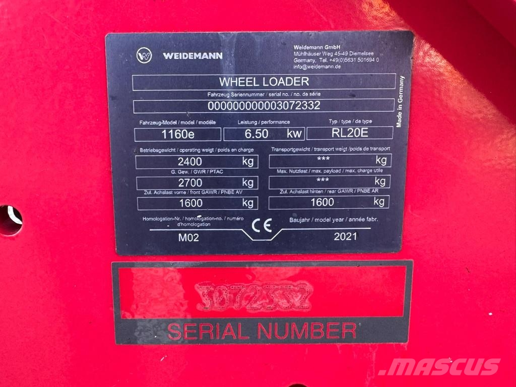 Weidemann 1160E . Minilader