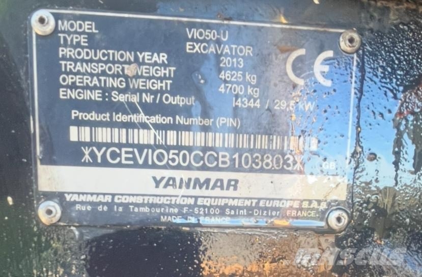 Yanmar Vio 50 소형 굴삭기 7톤 미만